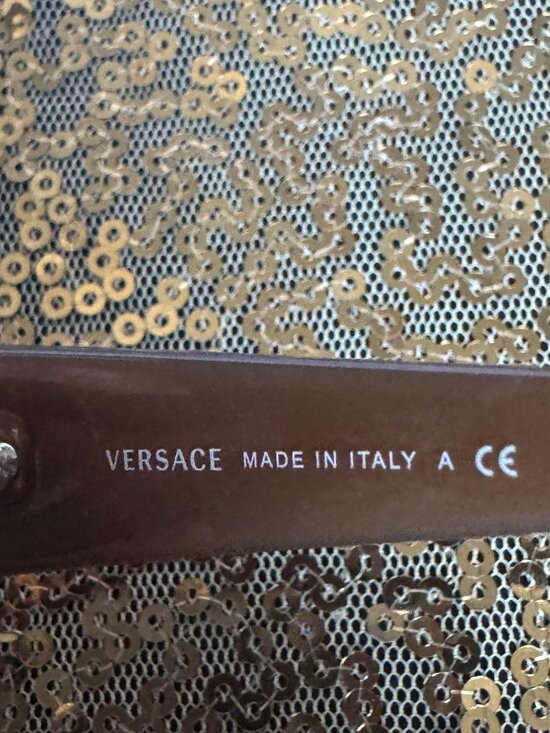 Versace Oversized Shield Sunglasses Brown Tortoise Frame Made in Italy main image 12